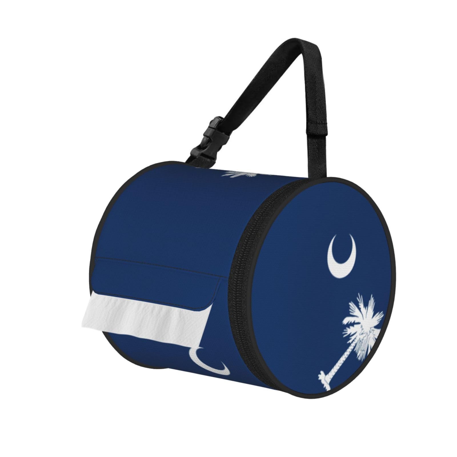 South Carolina Flag Print Fashion Tissues Organizer Box, Hanging Tissue Holder For Purse Coins For Car Office Daily Outing