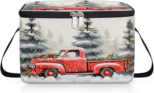 Miniatura 8 de Bolsa de almuerzo aislada de estilo navideño moderno para mujer, reutilizable, bolsa cuadrada de comida para adultos y hombres, lonchera más fresca