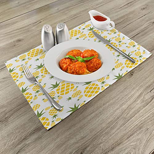 Lunarable SER_10561 Pineapple Place Mats Set Of 4 thumb #1