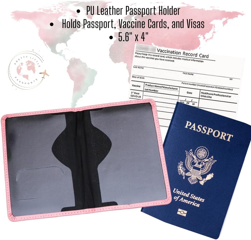 Pretty Little Passports® Pink Gold Frame Passport Cover (Gold)