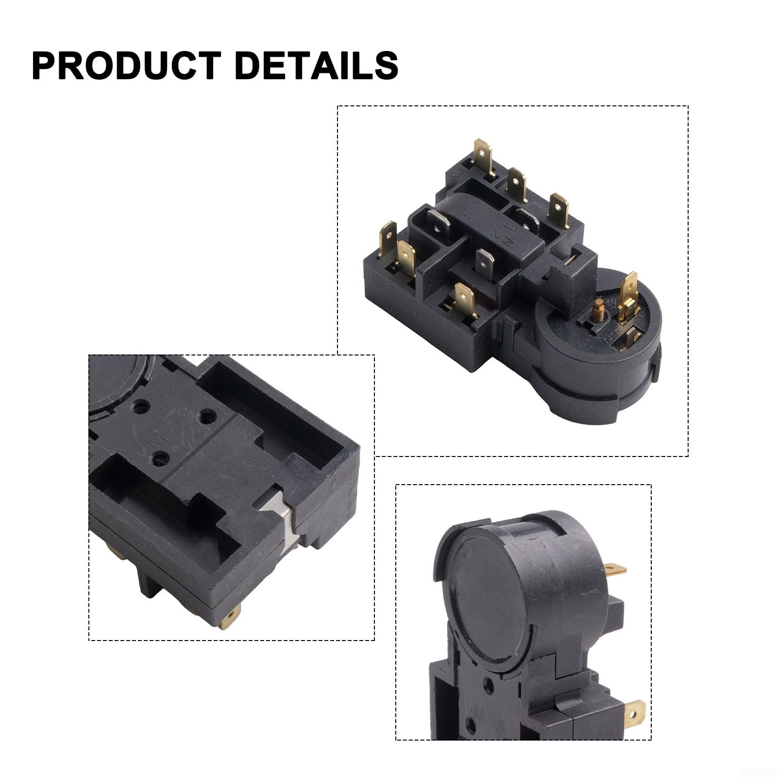 QP3-12A Relè Avvio Frigorifero, Compressore Overload Protector, Plastica e Metallo Starter Componente (1PCS)