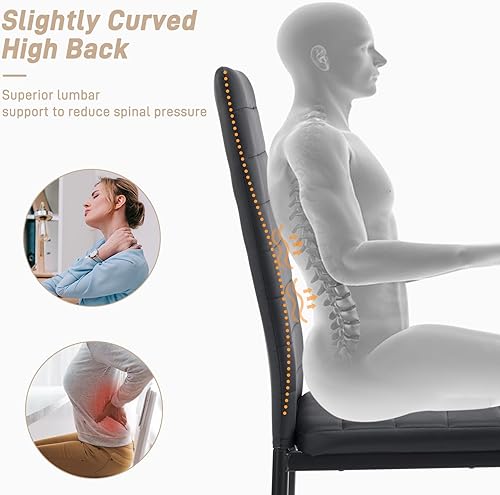 Miniatura 5 de Karl home Juego de 2 taburetes de bar de madera con reposapiés taburetes de bar negros de altura de mostrador de 24 pulgadas para cocina y sala de