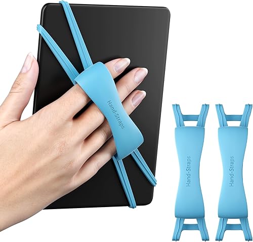 Vista 15 de 2 Pack de cómodas correas de mano para Kindle y tabletas, accesorios Kindle para leer en la cama, soporte de agarre seguro y liviano para tabletas