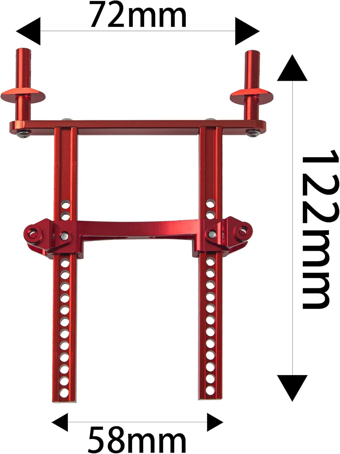 Metal Front & Rear Body Mounts Shell Post Fixing Bracket Compatible with Traxxas TRX4 Defender 8215 1/10 RC Crawler Car Upgrade Part