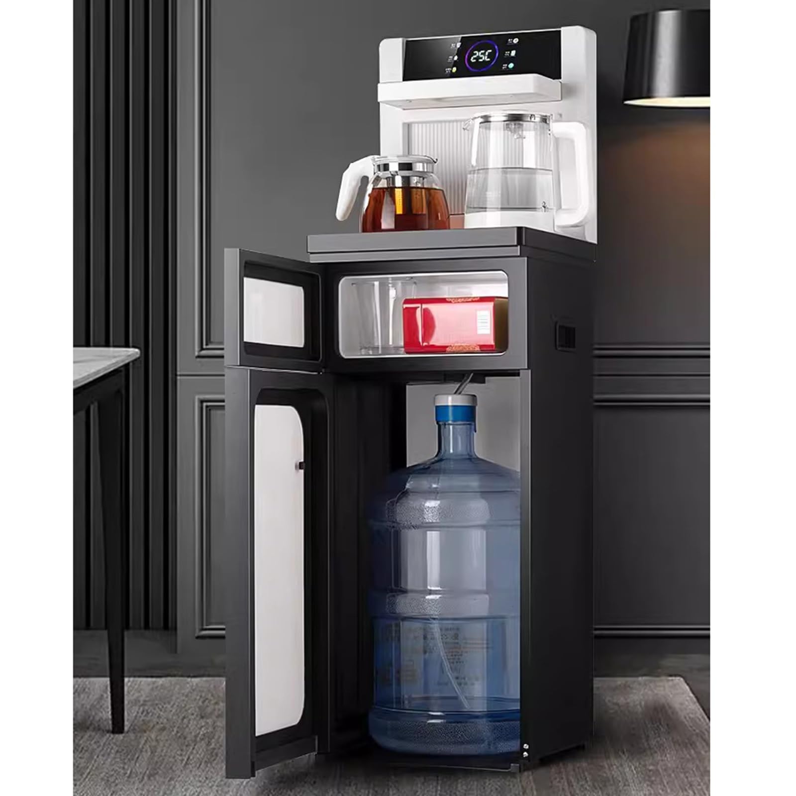 Dispensador de Agua Dispensador de barra de té, dispensador de agua for el hogar, cubo de agua inteligente completamente automático hacia abajo, pequeña oficina de gama alta Dispensador de Agua Fría(I