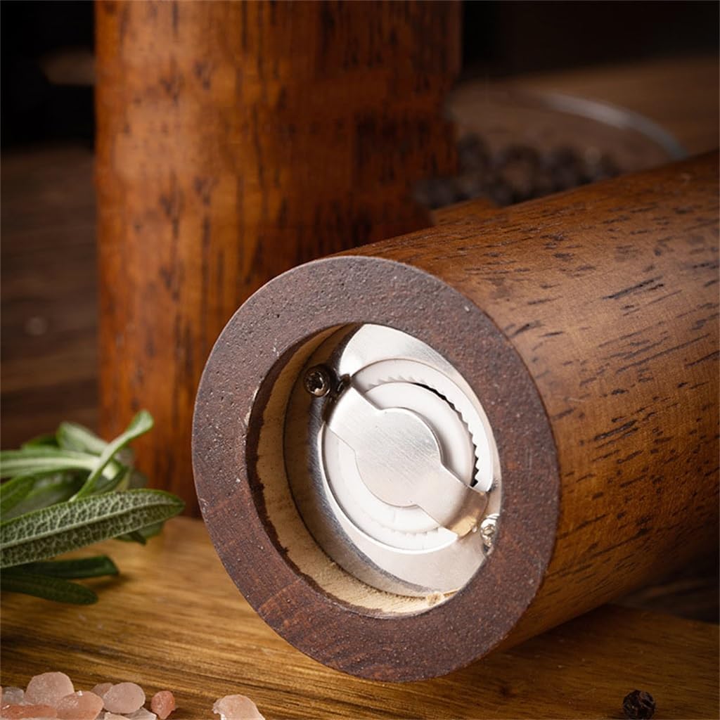 Cylindrical Pepper Grinder Kitchen Black Sea Salt Bottle Household Manual