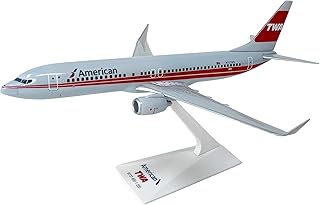Flight Miniatures American TWA 737-800 1:200 Scale - Plastic Snap-Fit Model Airplane - Collectible Replica of American TWA Airlines Part #ABO-73780H-035