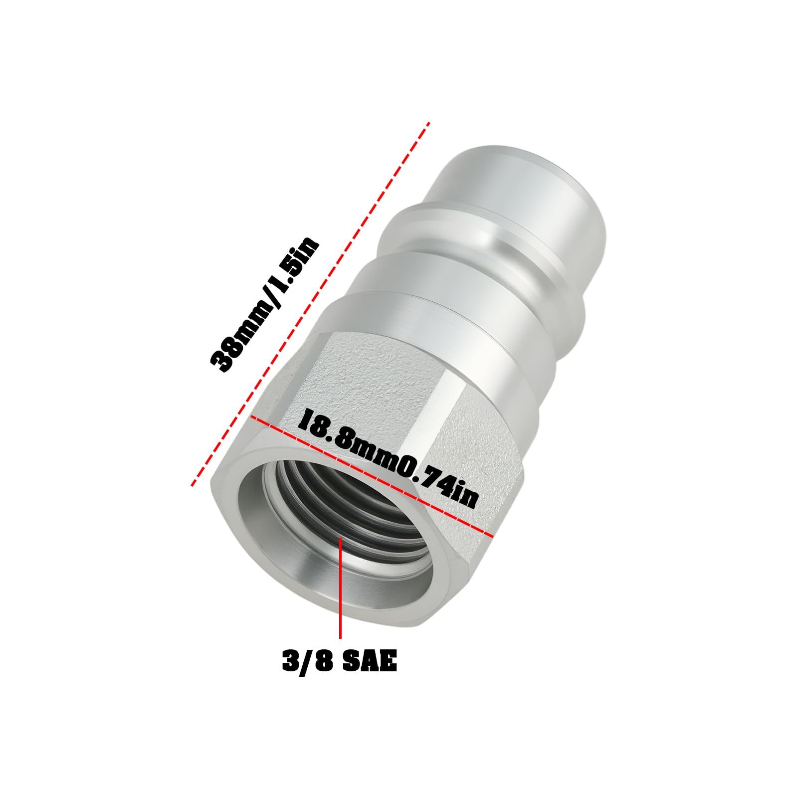 Conector Rápido de Aceite Hidráulico para Tractor (2 Unidades Cabezal Macho AW32184) Compatible con John Deere 1023E 1025R 1026R Y 2025R.