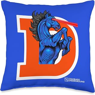 Colorado Legendary Blucifer, Demon Horse at Denver Airport Throw Pillow