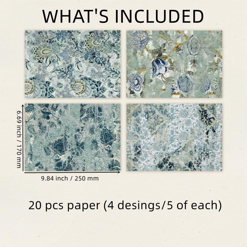 Amazon.com : ZXMNBH Paper for Scrapbooking Kit Green Paper