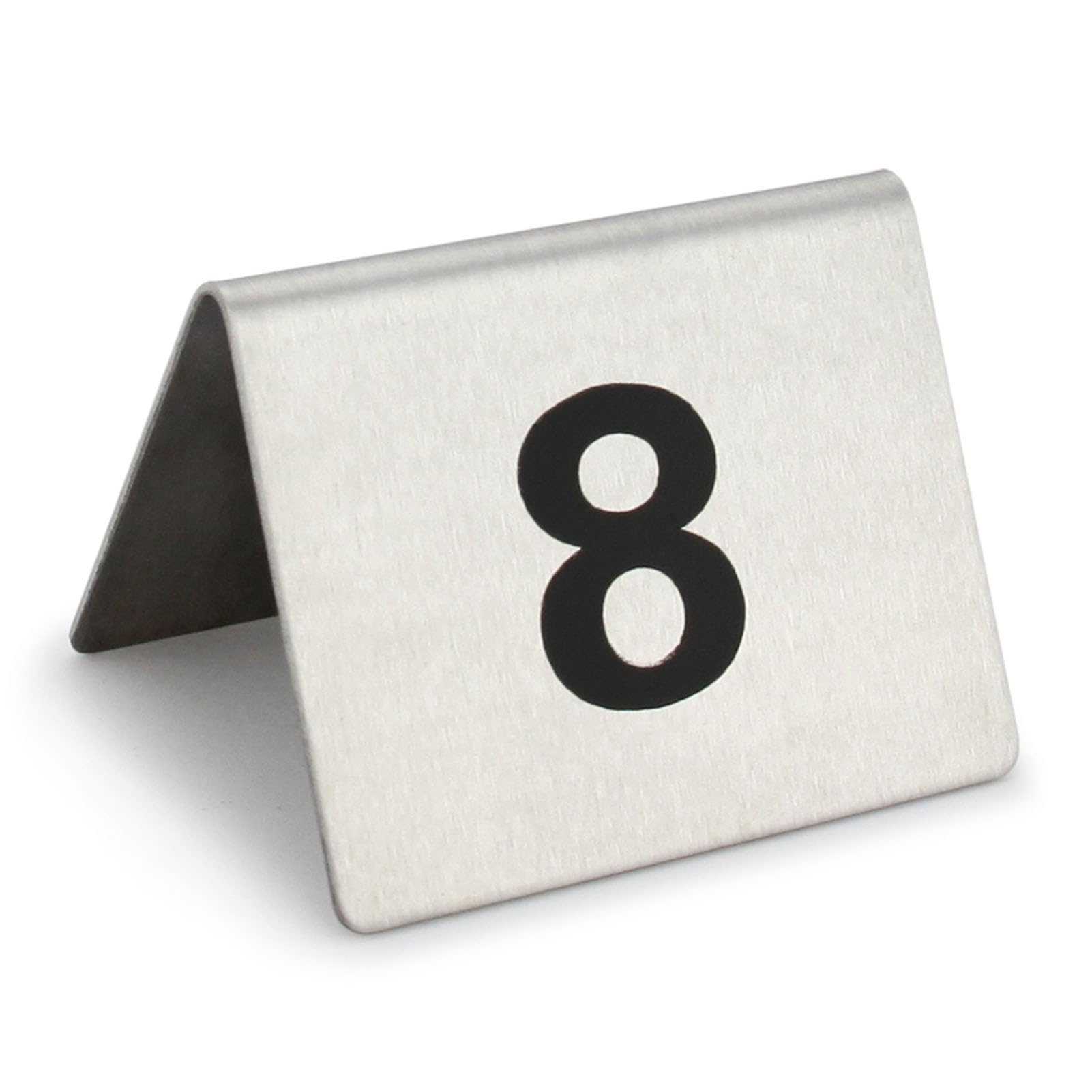Números de Orden de Mesa de Restaurante de Doble Cara, Soportes de Acero Inoxidable fFor Números de Mesa, Tarjetas de Mesa Estilo Carpa for Cafeterías, Bares Y Banquetes(51~60)