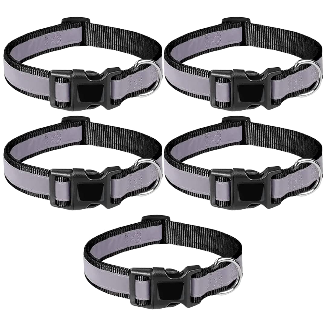 UK Pets Night Radium Reflective Adjustable Quick Release Neck Collar for Medium Size Breeds Easy to wear Martingale Collars Belt for Street Dogs Color Black (Pack of 12) (B0BWK5M916) Amazon Price History, Amazon Price Tracker