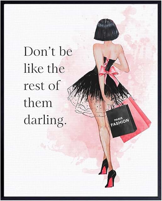Quote Wall Art - Glam Wall Decor - Luxury Fashion Design Room or Home de...