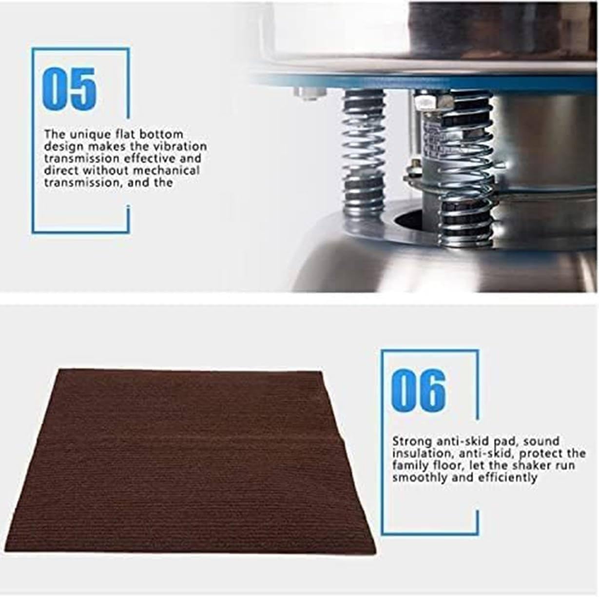 Automatic Flour Sifter, 50W Electric Vibrating Screen, 40 mesh & 60 mesh Flour Sieve Electric Vibrating Screen, 1350r/min, 30x15cm (30x10cm)