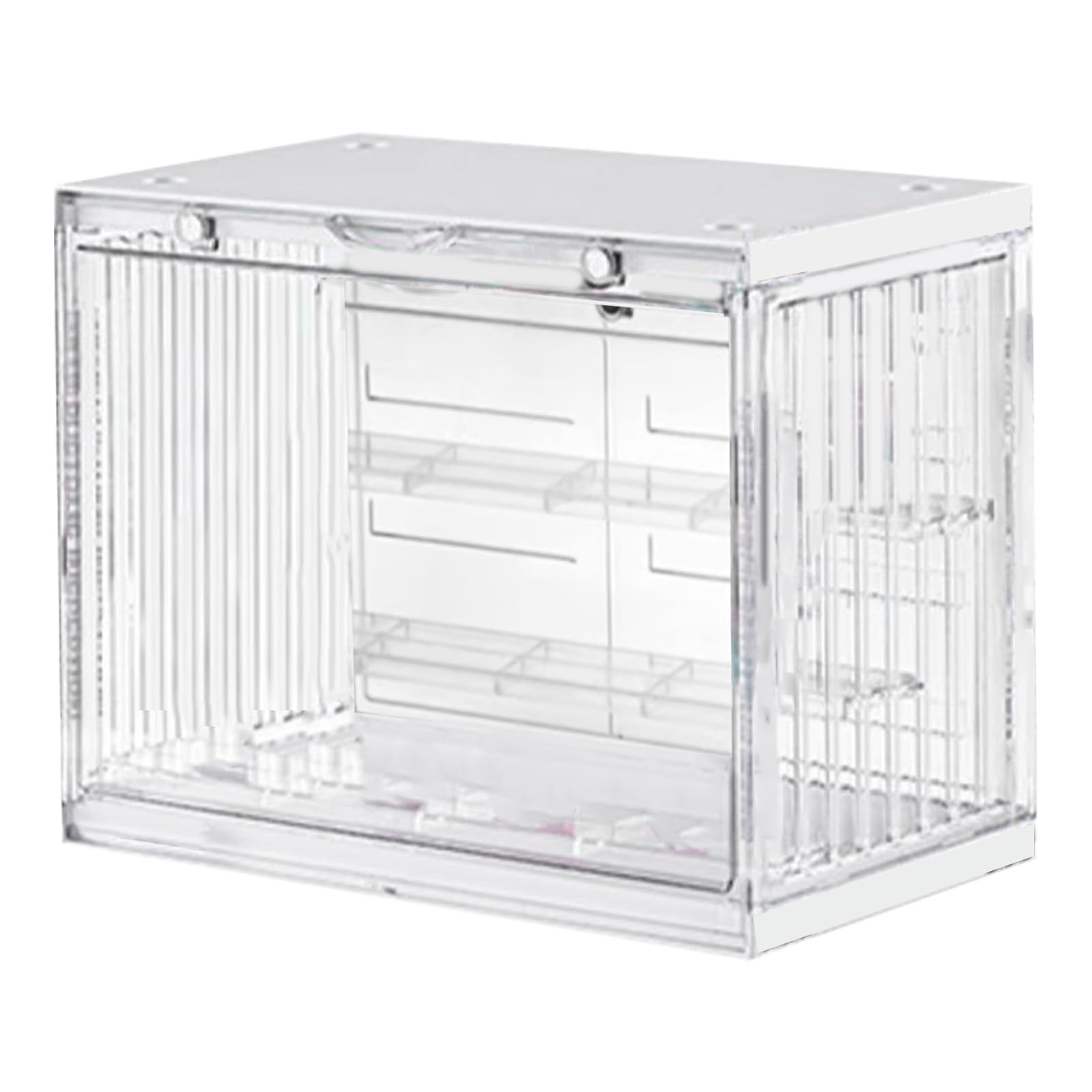 EMUKOEP Vitrina Coleccionable de Figuras de Muñecas Apilables de Plástico, Estante de Escaparate a Prueba de Polvo para Figuras de Acción, Ideal para el Hogar, Oficina y Cocina (Transparente)