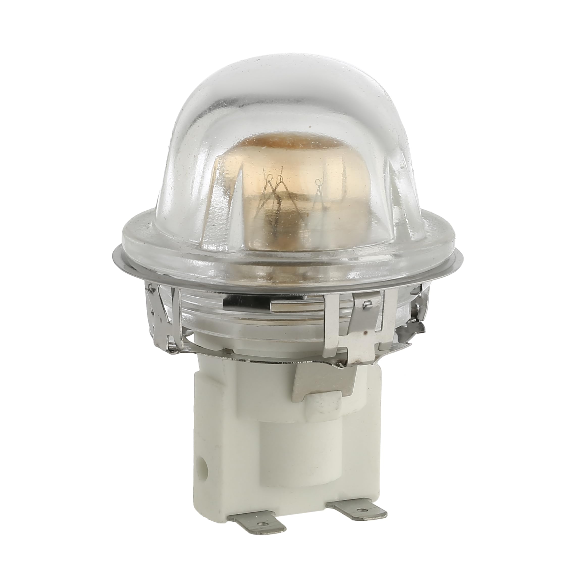 Masterpart White Cooker Oven Lamp Light Bulb Holder & Glass Lens Cover Assembly 25W 30V Compatible With Hotpoint Cookers Ovens