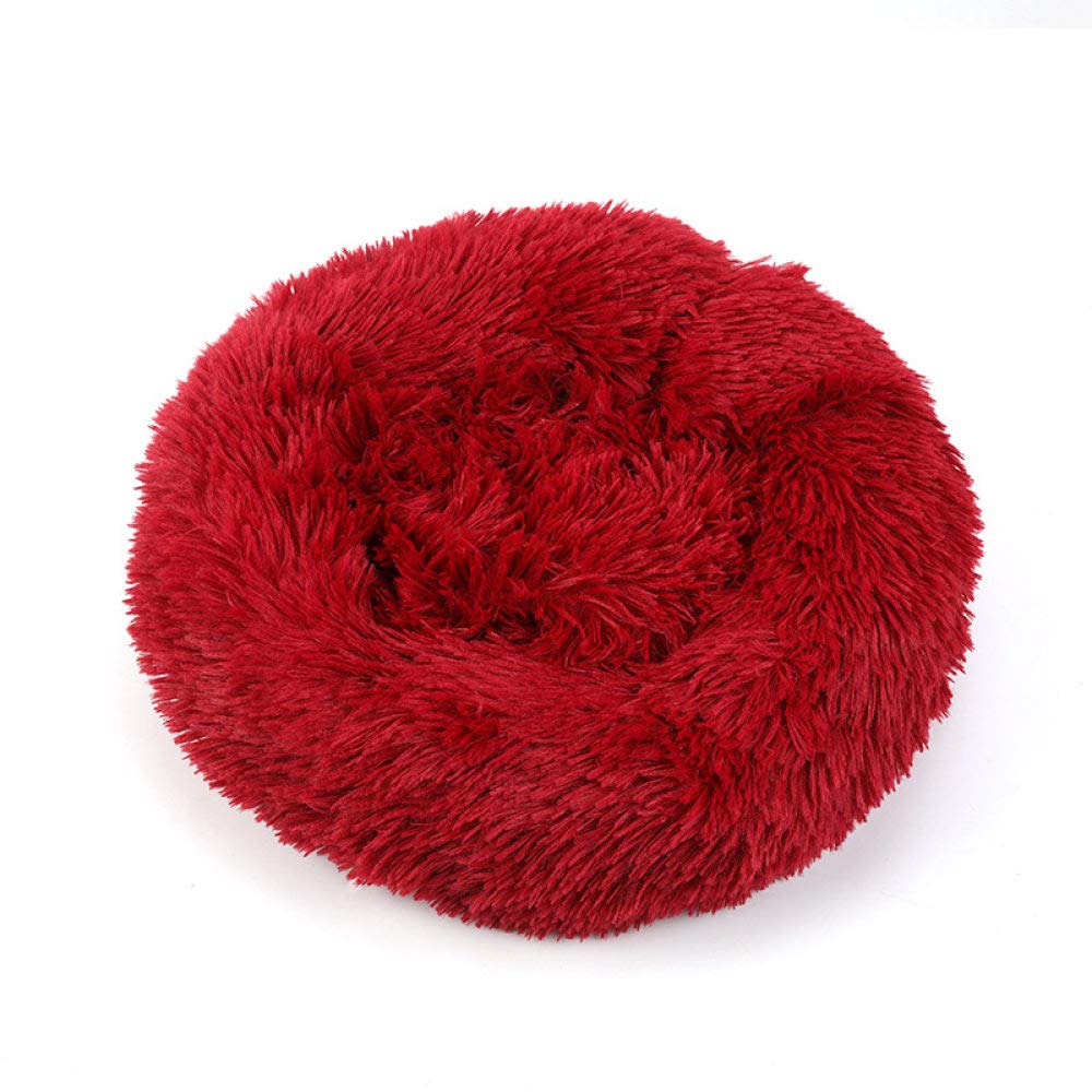 Lit pour chat et petit chien donut de 50cm coussin moelleux gris