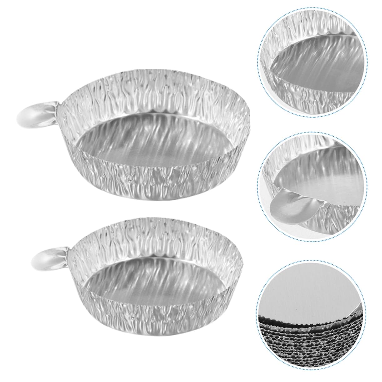 Gatuida 250pcs Aluminum Pans Lids Heavy Duty Aluminum Foil Weighing Trays Laboratory Supplies