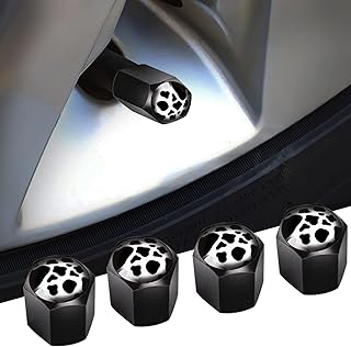 New Car Tire Valve Stem Caps, 4pcs Air Caps Cover, Tire Stem Valve Cap,Vehicle Decals Universal for Cars, SUVs, Bike, Truc...