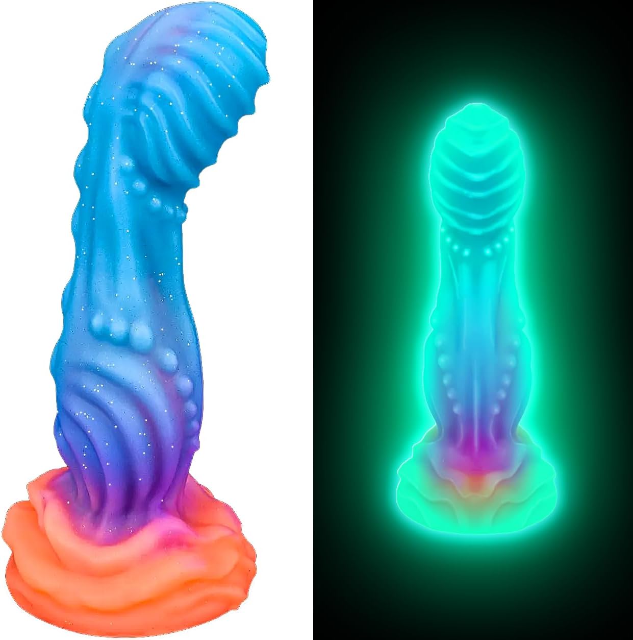 7.5" Fantasy Monster Dildo with Balls U & G-spot Dragon Dildo with Suction Cup, Long Anal Plug Adult Sex Toys & Games for Women Men Couples