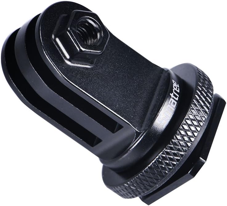 Smatree Tornillo de trípode de aluminio completo para cámara DSLR Flash Adaptador de montaje de zapata fría Compatible para Gopro Hero 13/12/11/10/MAX/9/8/7/6/DJI OSMO Action 5 pro, Adaptador de montaje de zapata de aluminio