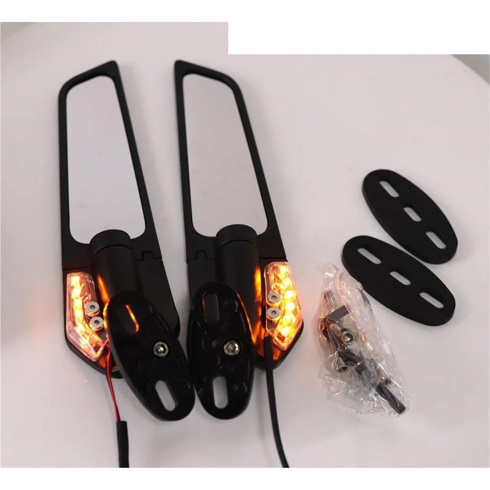 Espejo retrovisor ajustable con luz para Suzuki GSXR y YZF R6