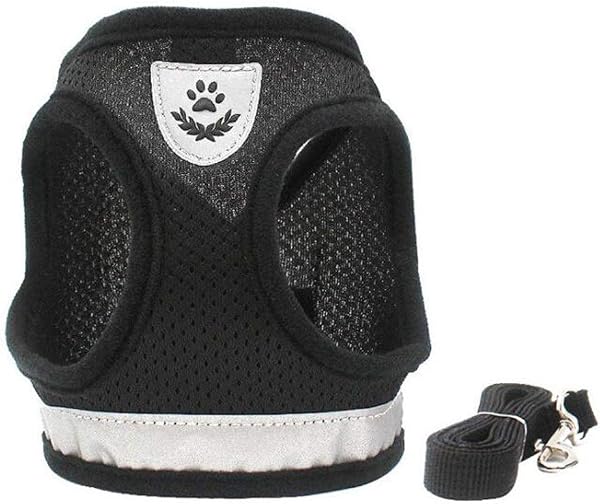 FEimaX Imbracatura e Guinzagli Set per Cani, Pettorina Imbottita a Morbida per Cuccioli e Gatti, Imbracature di Traspiranti Regolabili Riflettenti per Camminare, Corsa, Allenamento - 2