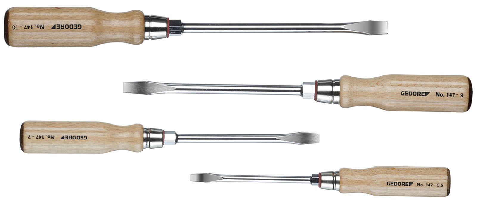 Gedore 147-04 Screwdriver Set 4 pcs is 5.5-10, Clear