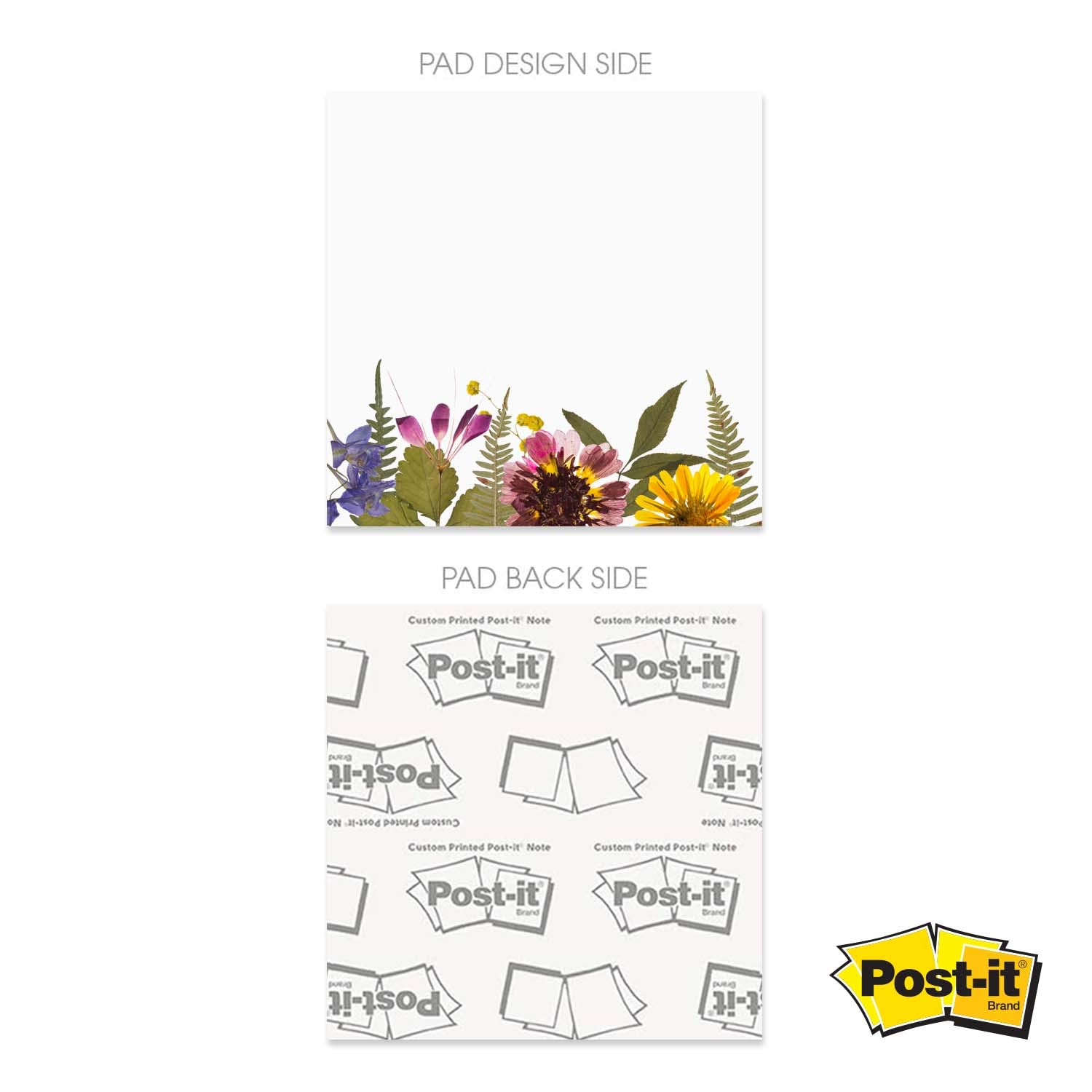 Positive Sticky Notes Wildflower Sticky Notes - 6 Pack 3x3 Inch ...