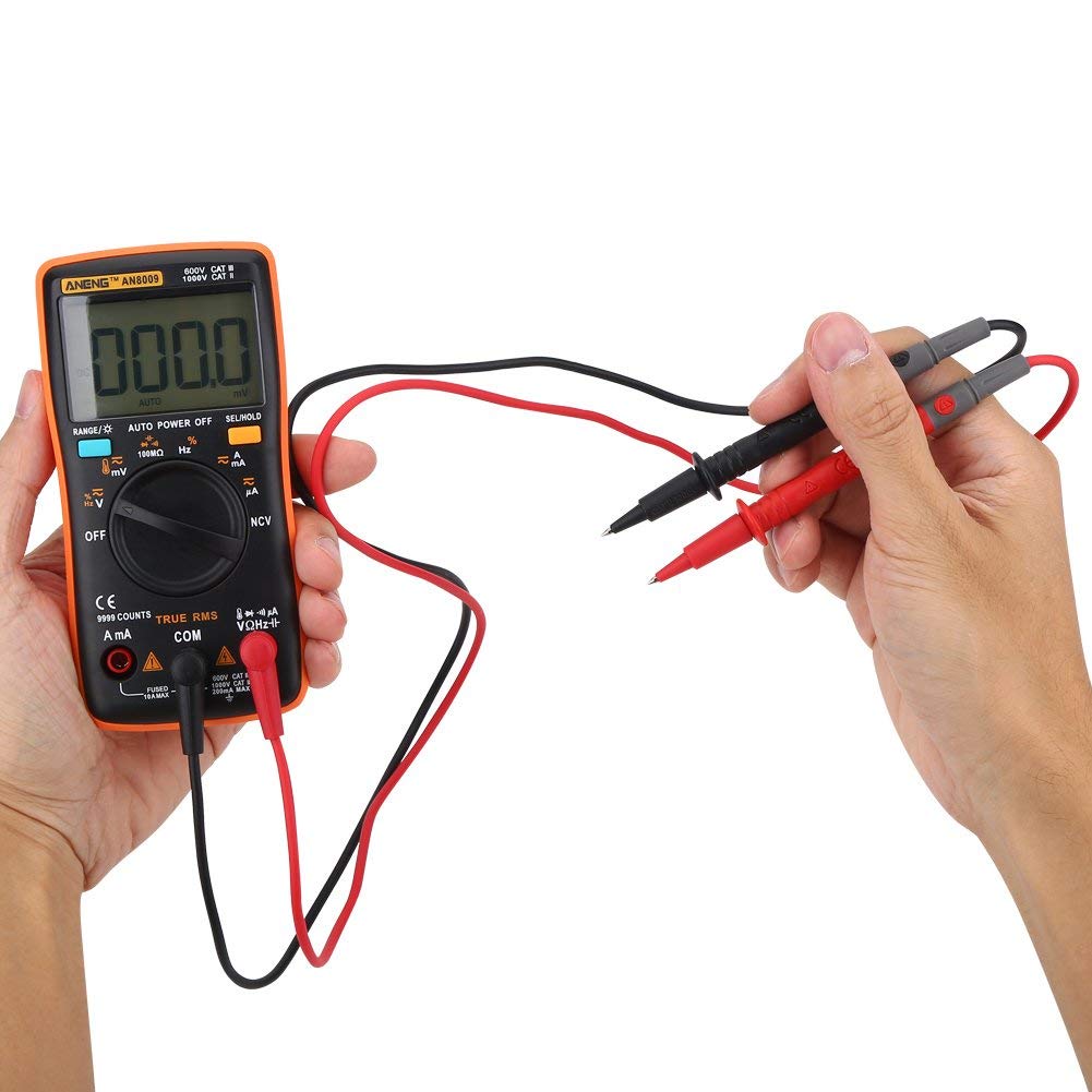 AN8009 Multimetro digitale Palmare Portatile Auto Range True RMS AC/DC Voltage Retroilluminazione elettronica Display LCD