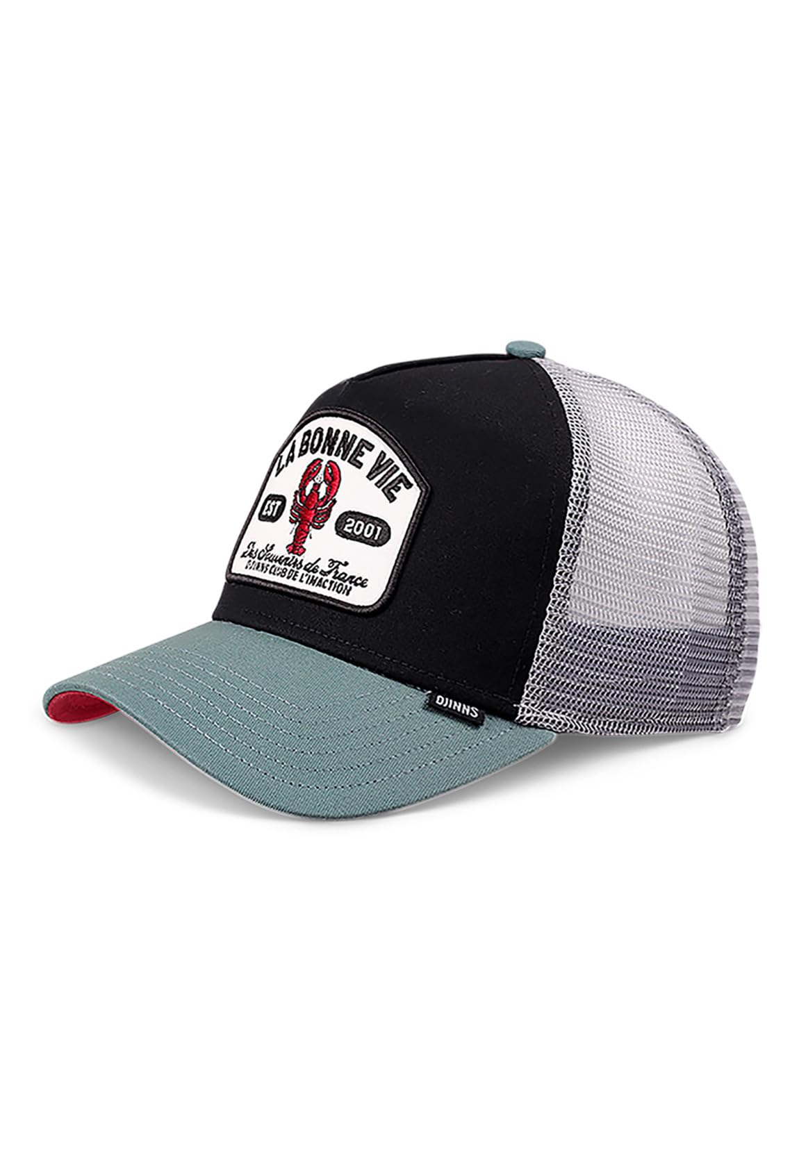 Djinns - La Bonne Vie Trucker Cap Mesh Cap Hat Cap Hat Caps, Black/Slate/Grey, One Size