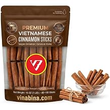 Cinnamon Sticks Premium Vietnamese Cinnamon by VINABINA - Cinnamon Sticks Whole for Cooking, Baking & Tea - Dry, Aromatic Canela en Rama Saigon Cinnamon Bark in Bulk, Resealable 16 Oz Pack