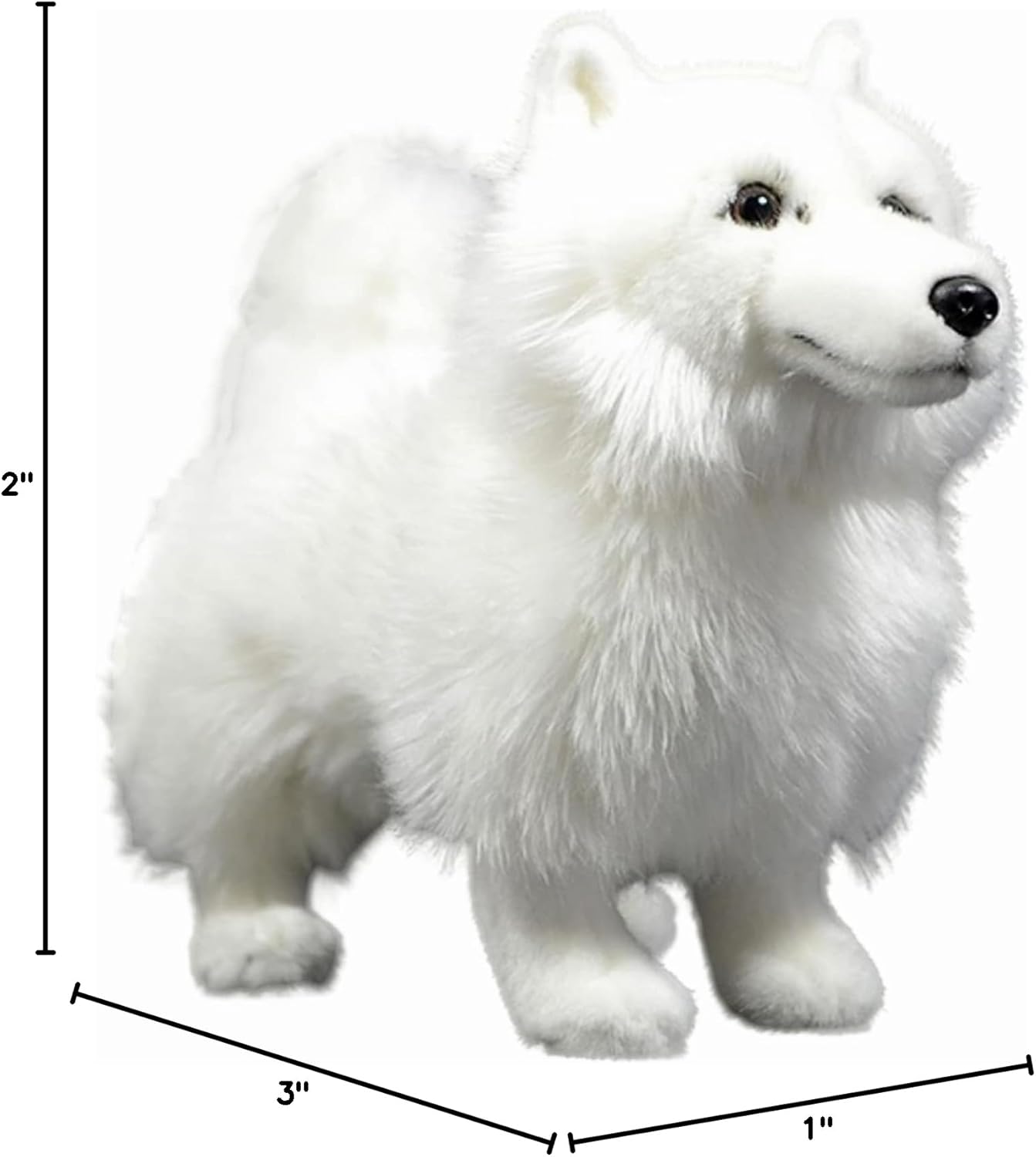 FRANKIEZHOU Realistic Samoyed Stuffed Animal-White 12",Dog Plush Toy, Soft,Girl Toys,Gifts for Kids - Image 8