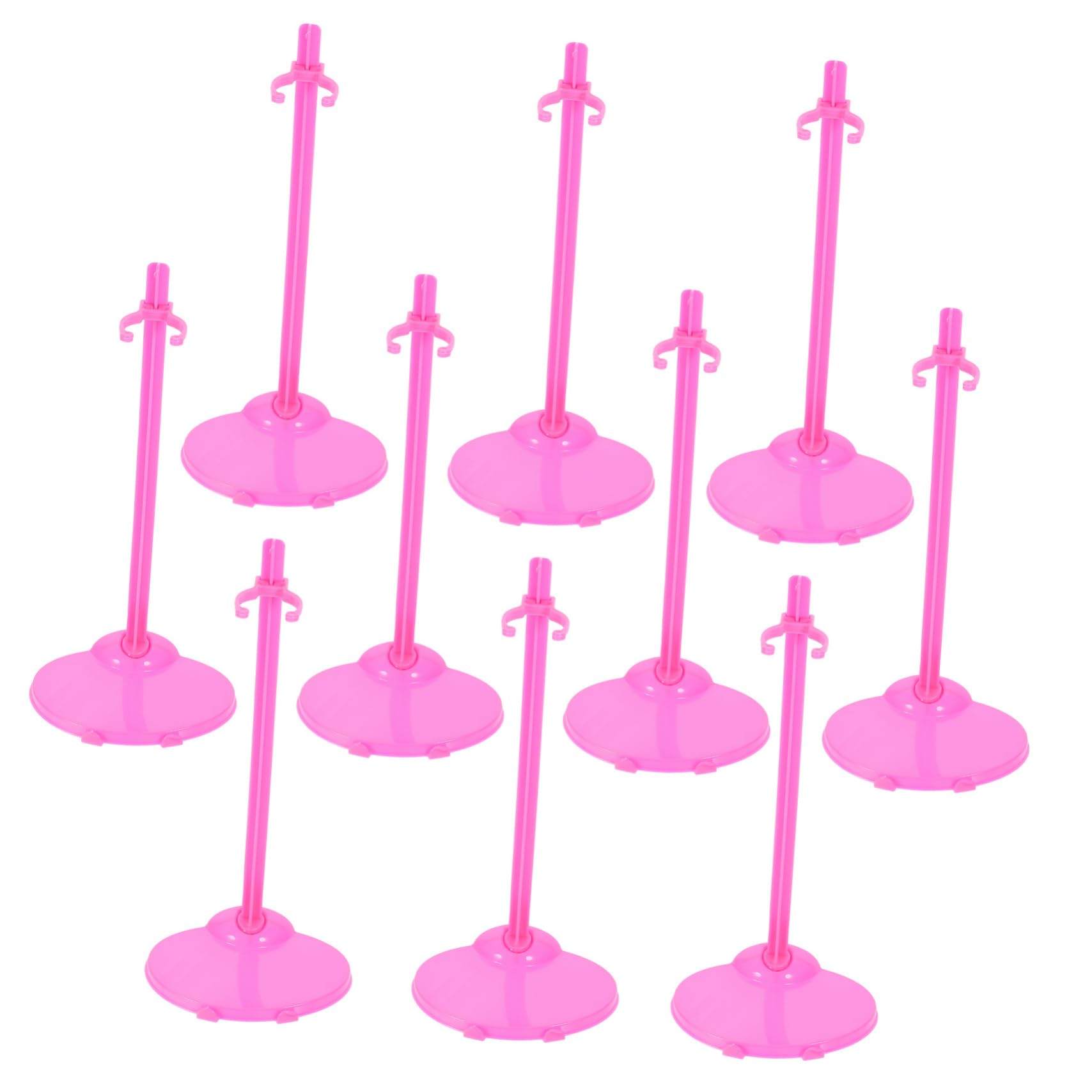 PHENOFICE Sturdy Plastic Doll Stand Accessories 12 Pack for Dolls Display Random Style