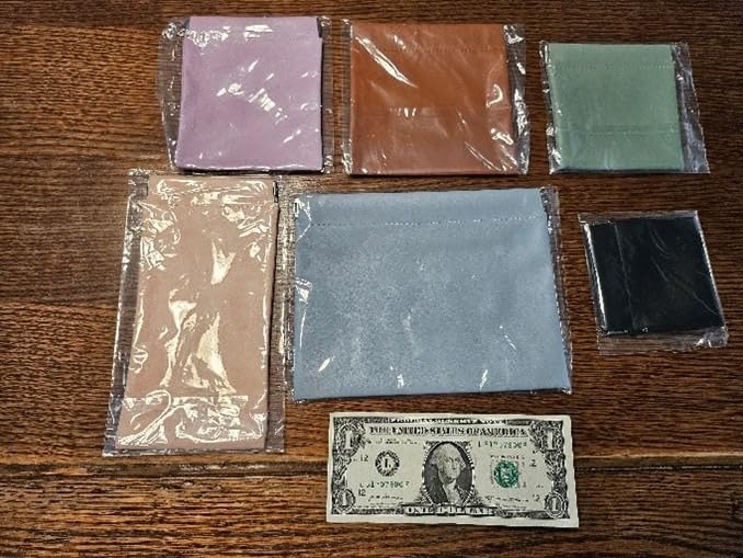 Quarter Rainbow 6 Pcs Small Makeup Bag for Purse, Snap Closure Organizer Pouch, Portable No Zipper Self-Closing Pouches for Travel Storage Bag Mini Pu Leather Pouches For Cosmetics Headphones Jewelry (Mix colors)