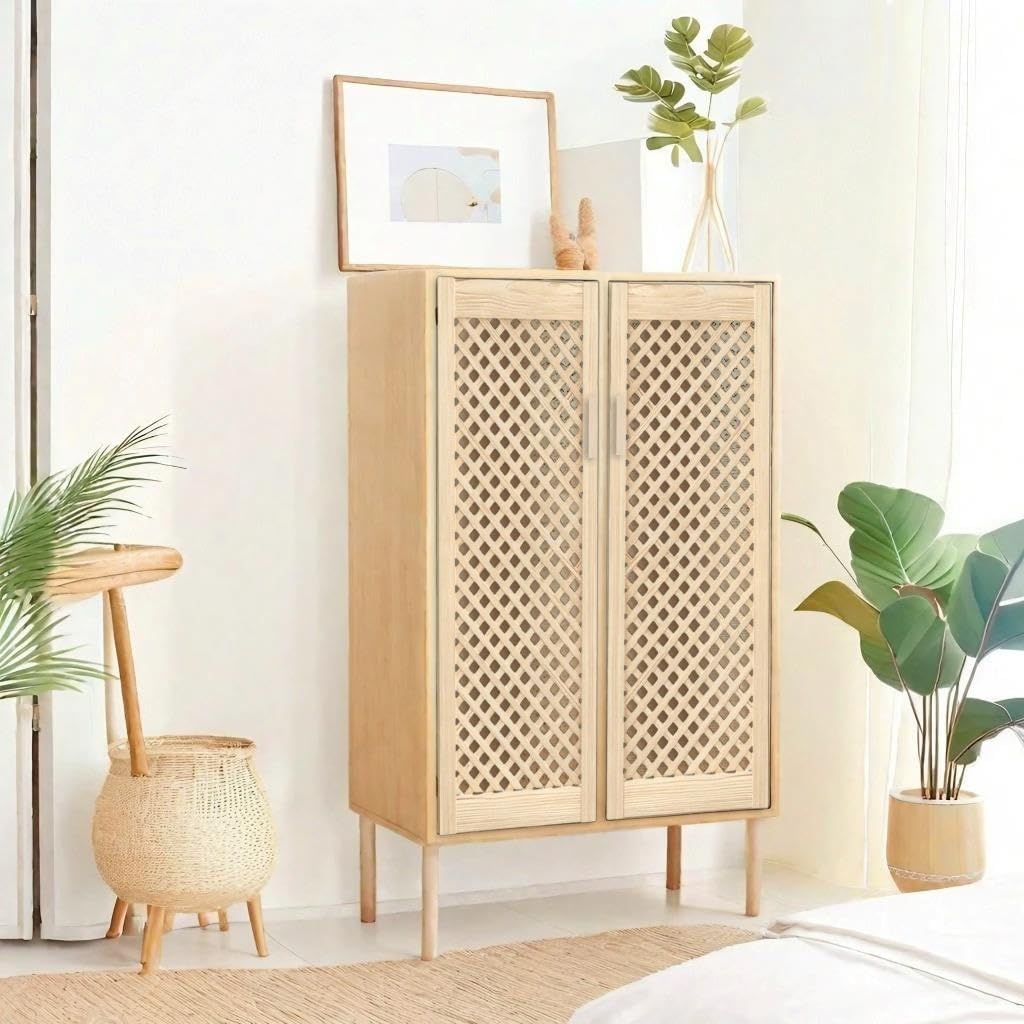 Gittertür aus Kiefernholz – Natur – Louvre Schranktür – Schrank Kleiderschrank Lattenrost einzelne rustikale Tür – DIY-Projekte – fertig zum Bemalen, Beizen oder Lackieren