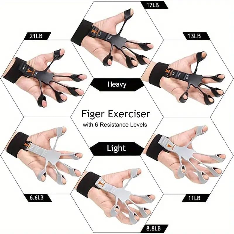 XYNO Hand Grip Strengthener Combo with Counter – 2 Finger Grippers for Forearm, Finger & Vein Training – Adjustable Resistance, Durable ABS Build, 1-Year Warranty – Home & Gym Workout Tool 1