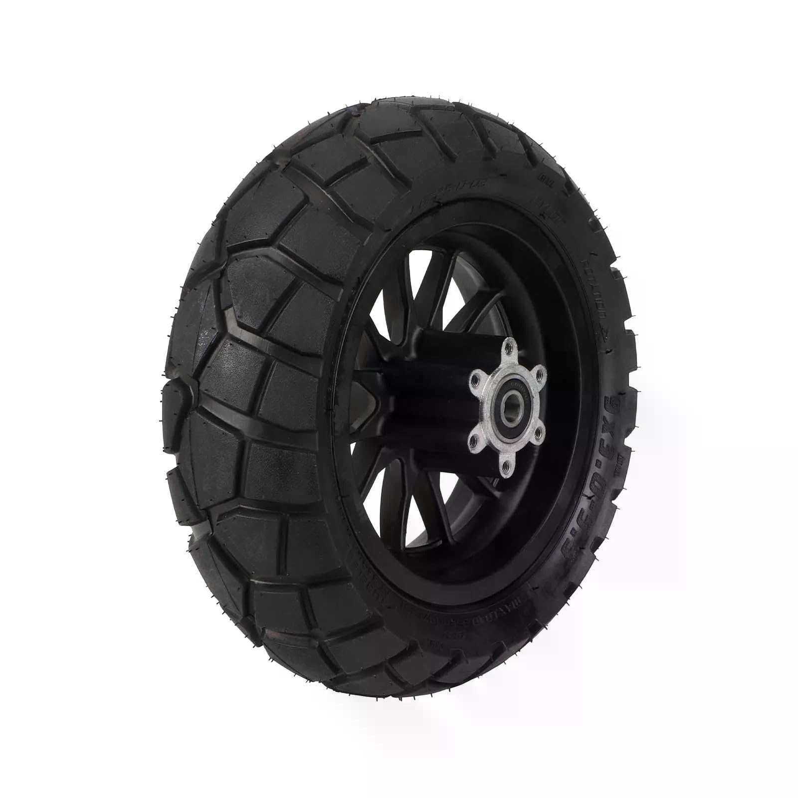 Rueda Delantera para Kukirin G2 Pro Patinete Eléctrico, 9x3,0-5,5 Repuesto de Neumático de Vacío, Antideflagrante, Antideslizante, 9x3.0-5.5 Kukirin G2 Pro Ruedas + Neumáticos sin Cámara