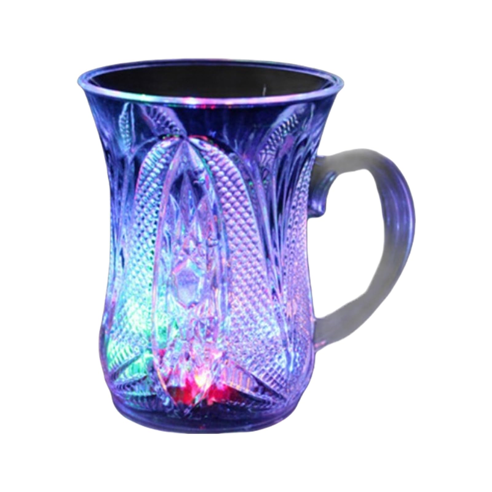NEWFT Colorful LED Cup Changing Color Cups LED Shining Cup Glowing Drinkware Suitable for Coffee Wine Juices Beverage