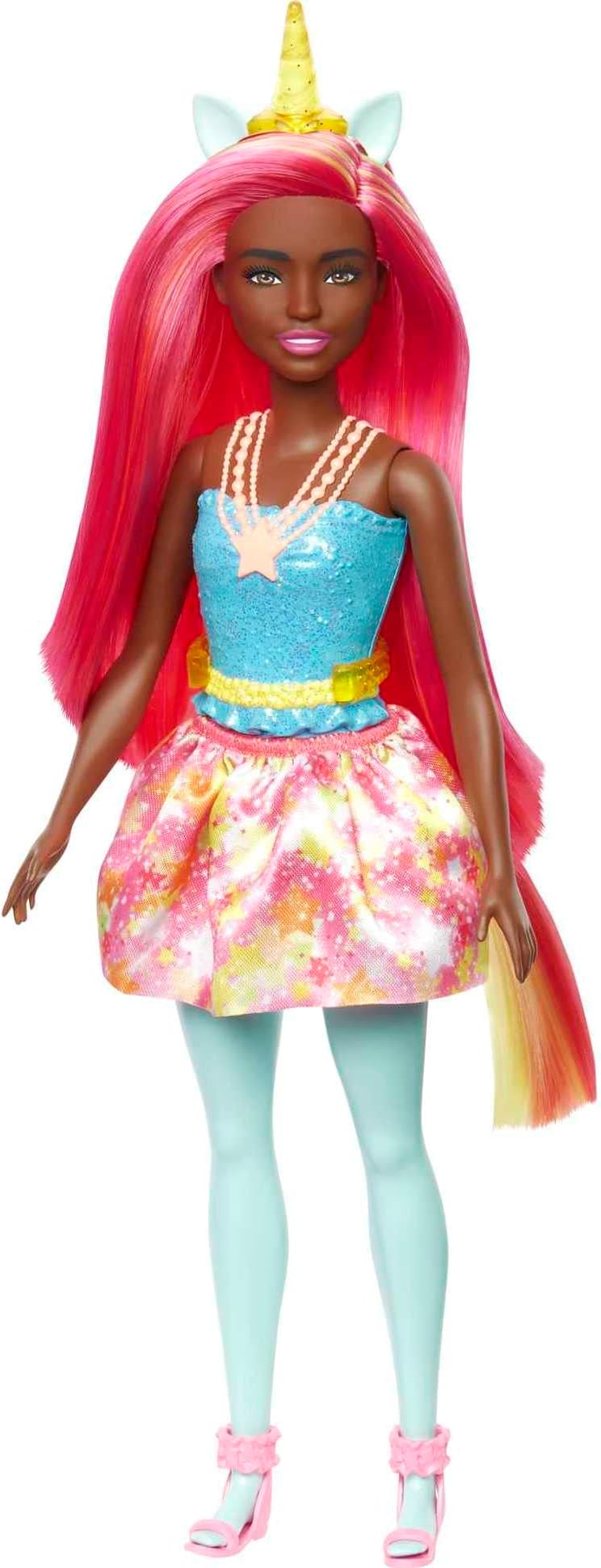 Dreamtopia Unicorn Fashion Doll with Pink & Yellow Hair & Removable Skirt & Accessories Including Unicorn Headband & Tail