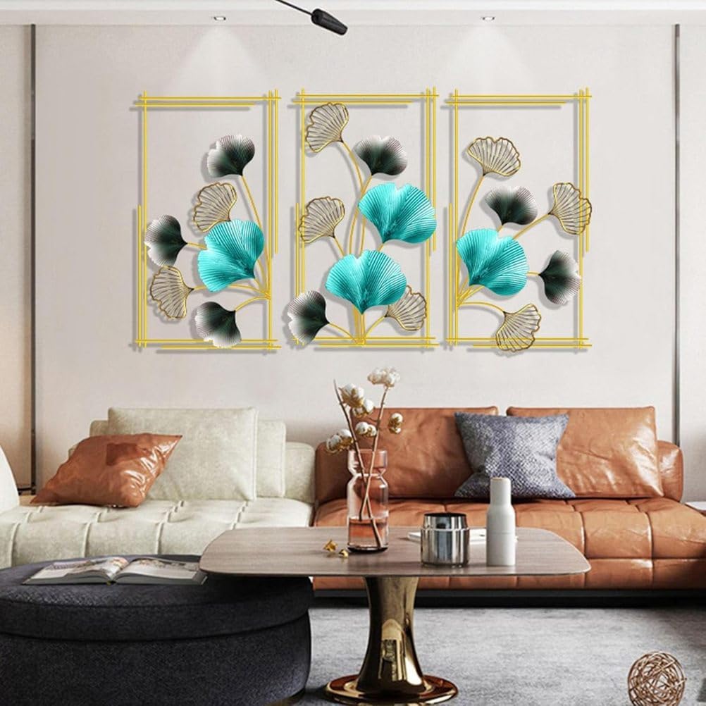 FOELANNE Iron Ginkgo Leaves Wall Decoration