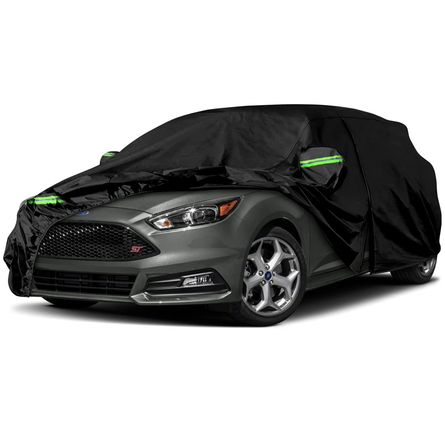 Waterproof Car Covers Replace for 1999-2025 Ford Focus Hatchback 6 Layers All Weather Custom-fit Car Cover with Zipper