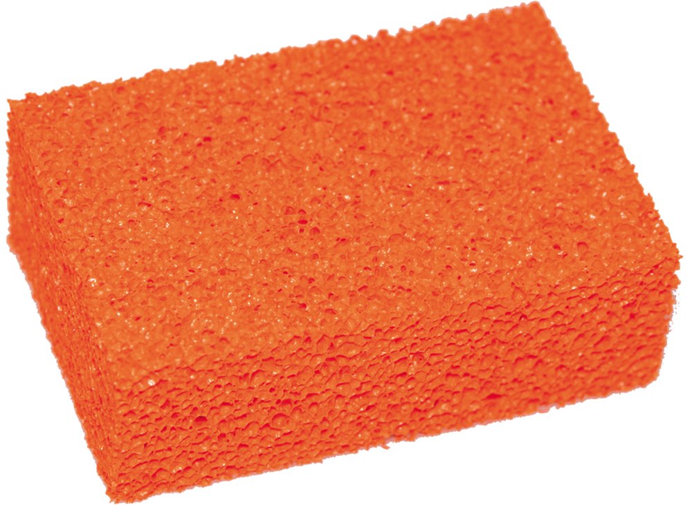 Haromac 07250150 – Spugna 150 x 100 x 50 mm, spugna in gomma, colore rosso, 02505150