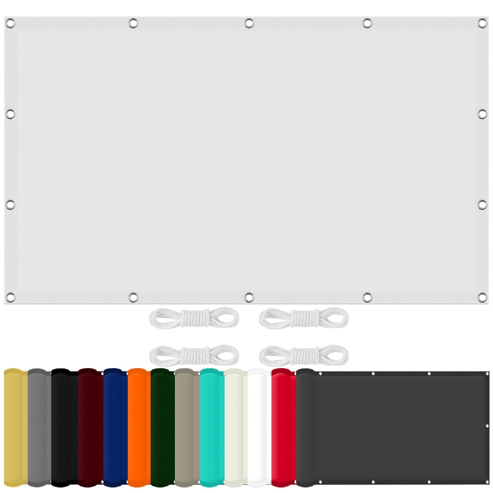 Filet d'ombrage blanc haute résistance solaire 440 x 640 cm haut de gamme