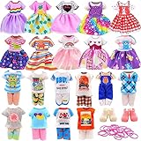 Funlight 5.3 Inch Doll Clothes and Accessories 4 Chelsea Doll Outfits 4 Dresses with 2 Shoes Bonus 20 Rubber Band for 5.3 Inch Dolls