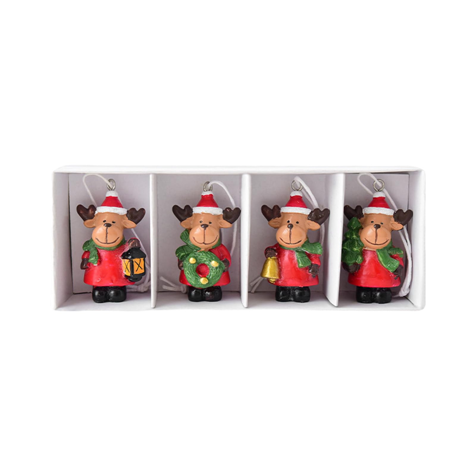 VlHpnpe Miniature Resin Ornaments Santa Snow Cabin Design for Christmas Decorating Home Holiday Display Festive Tree Ornaments