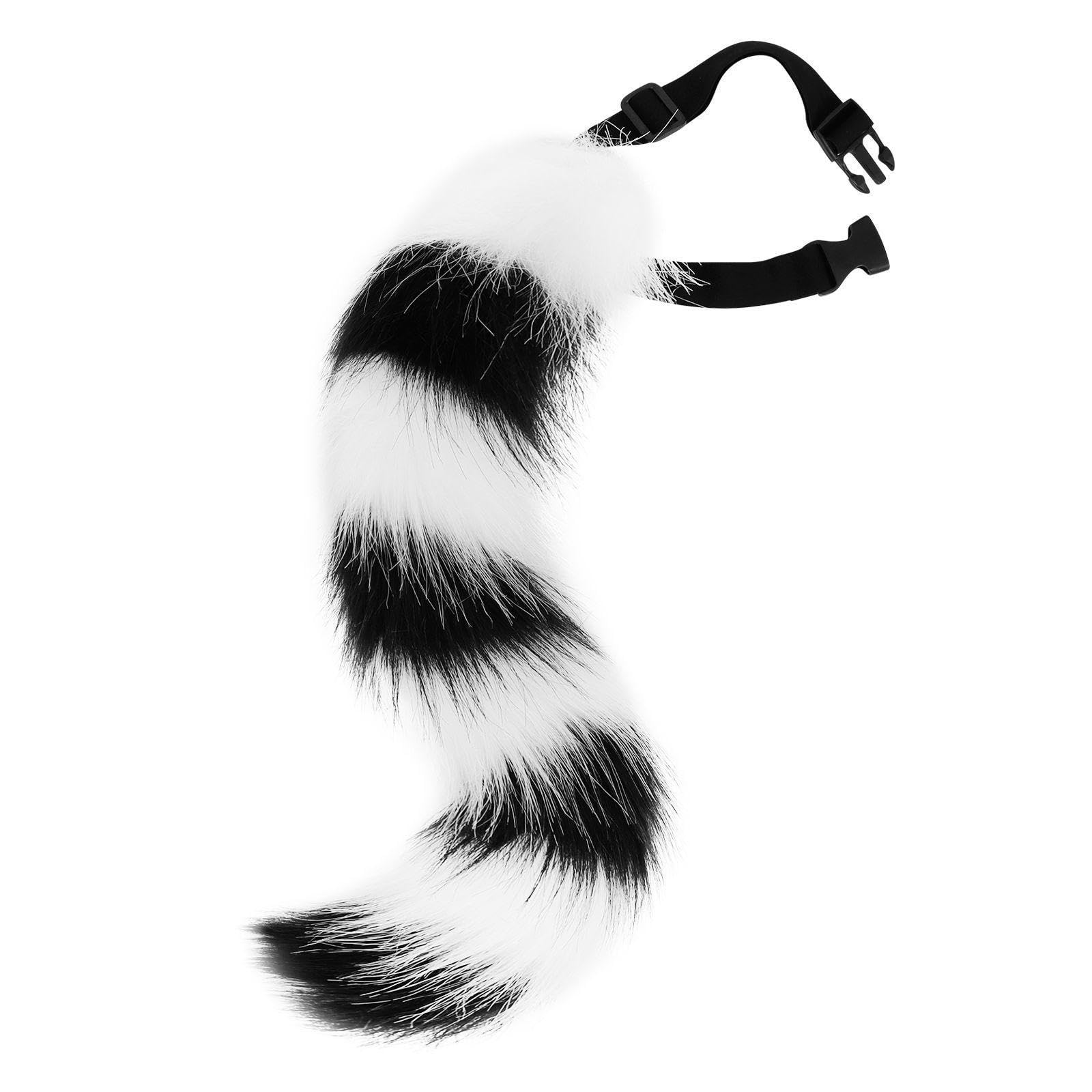 Cenifin Faux Adjustable Wolf Tail Halloween Cosplay Costume Accessory Therians Party Toy Leopard Tail