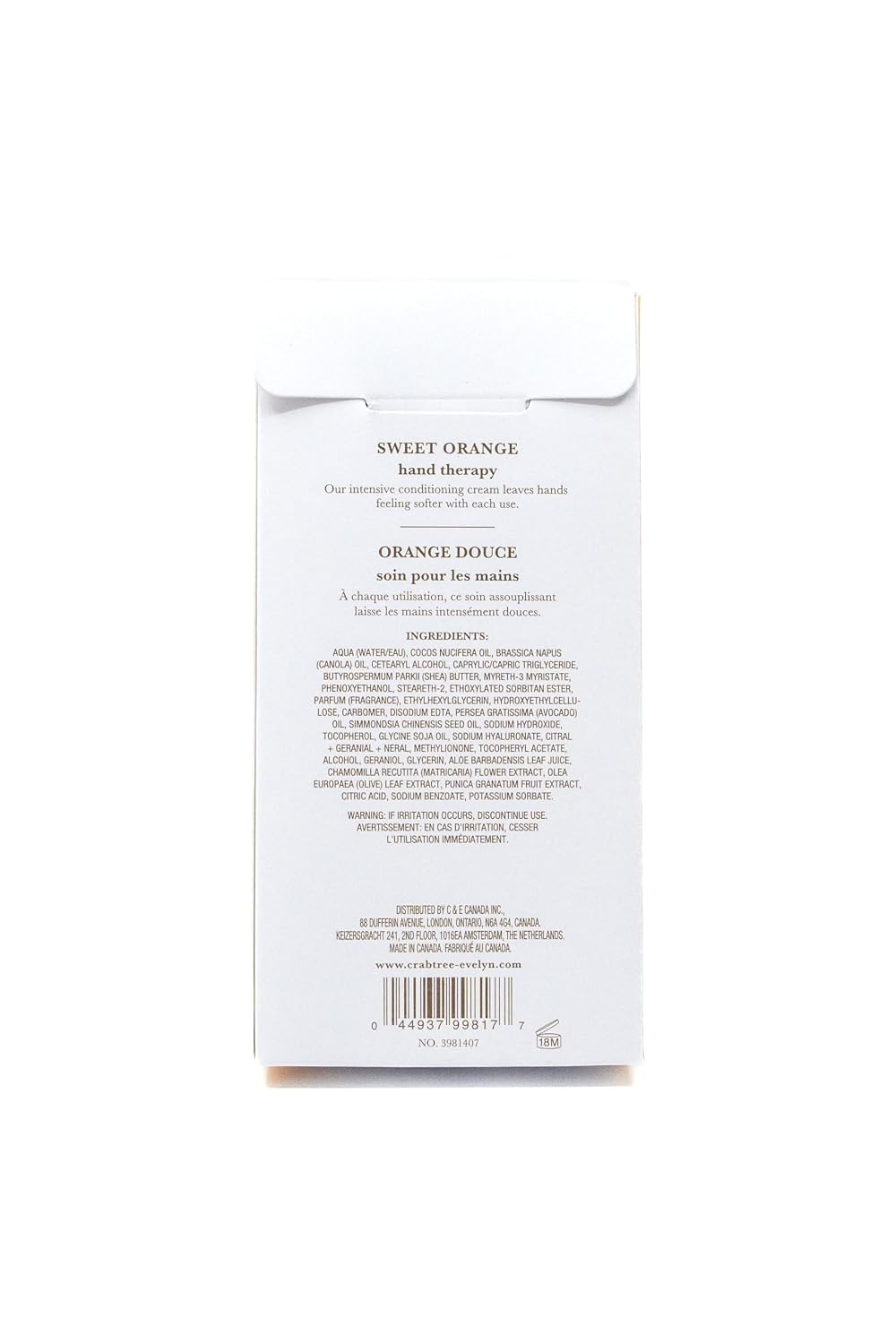 Crabtree & Evelyn Sweet Orange Hand Therapy – 3.5 fl oz/ 100ml