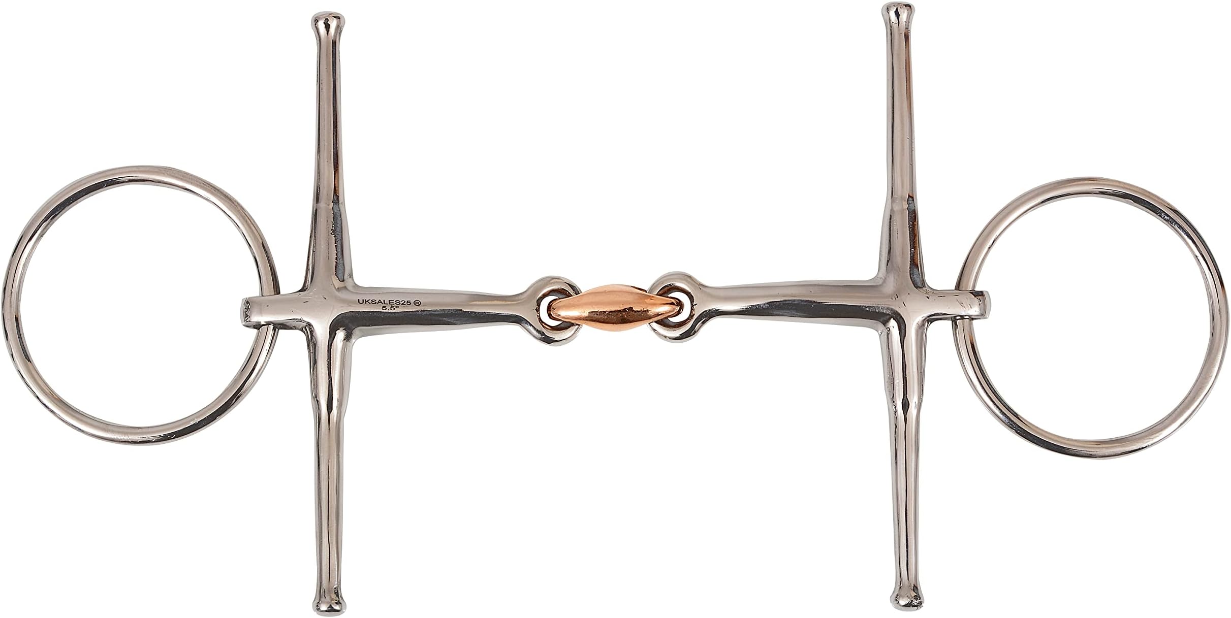 Loose Ring Fulmer Snaffle Bit Double jointed with Copper Lozenge (UKSALES25®) (5.5 INCHES)