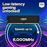 Crucial Pro DDR5 RAM 32GB Kit (2x16GB) 6000MHz CL36, Overclocking Gaming, Intel XMP 3.0 / AMD EXPO, Computer Memory (PC), Black - CP2K16G60C36U5B - 2
